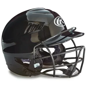 Rawlings Youth Batting Helmet w/Face Guard - Black